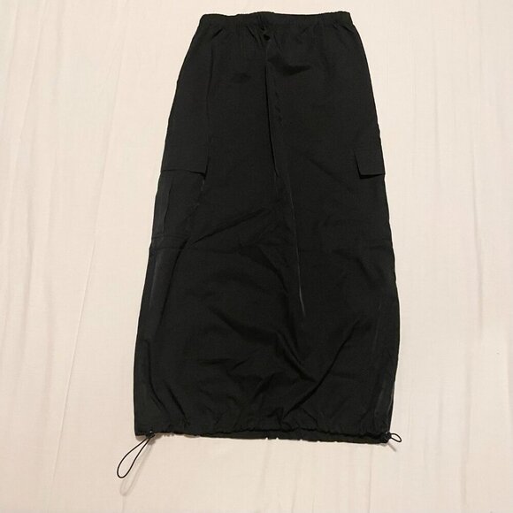 Bluenotes Denim Parachute Skirt Black Nylon Womens Size Small - Picture 10 of 16